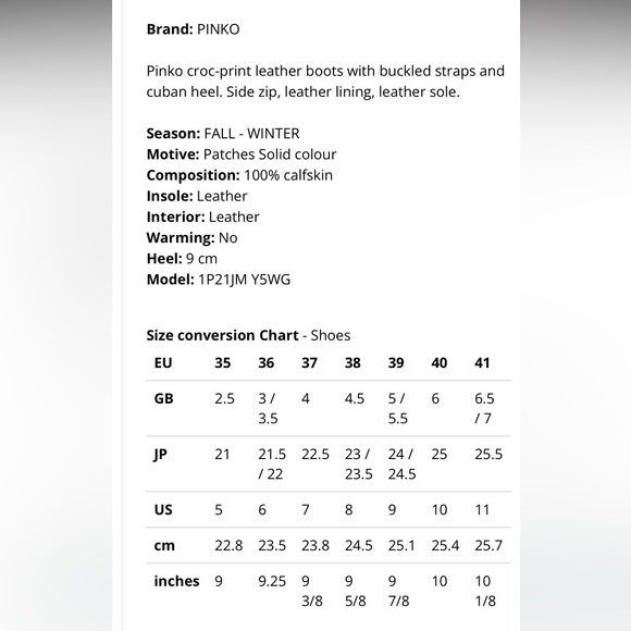 Pinko Lucciola Black Leather Croc Print Moto Boots - Picture 10 of 11